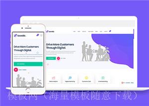 宽屏电商数字化用户系统HTML网页模板（带后台）