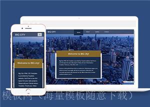 都市切换介绍响应式网页模板下载（带后台）