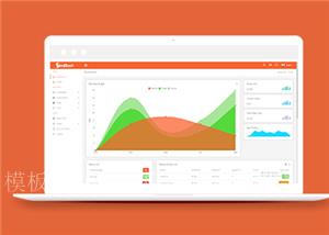 橙色订单管理后台管理系统网站静态模板（带后台）