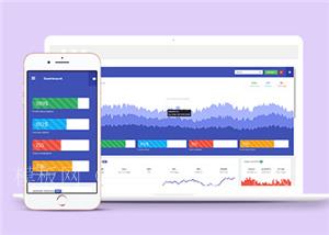 精品响应式蓝色后台数据分析管理模板（带后台）