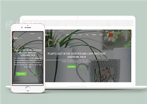响应式绿色盆栽园艺工作室网站模板（带后台）