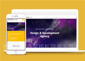 宽屏响应式网络开发设计公司网站静态模板（带后台）
