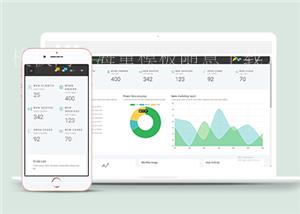 响应式销售订单统计网站后台管理网站静态模板（带后台）