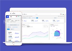 蓝色自适应销售统计后台管理系统静态模板（带后台）