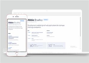 白色极简响应式开发设计师个人简历静态模板（带后台）