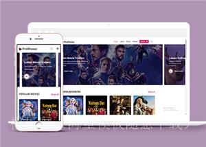 自适应电影宣传文化娱乐传媒网站静态模板（带后台）