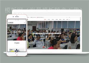 响应式企业管理咨询培训类企业前端CMS模板下载（带后台）