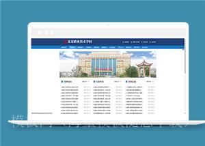 蓝色政府单位学院学校类网站前端CMS模板下载（带后台）