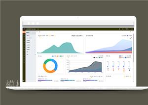 精品图形数据统计商品管理系统网站模板（带后台）