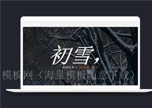 蓝色初雪介绍页面html5动画模板下载（带后台）