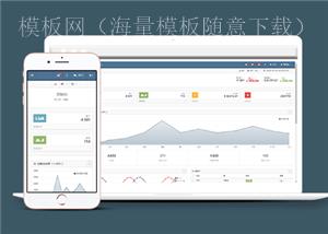 响应式图形统计后台管理系统网站模板（带后台）