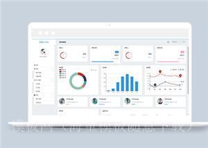 白色干净销售统计管理系统后台网站模板（带后台）