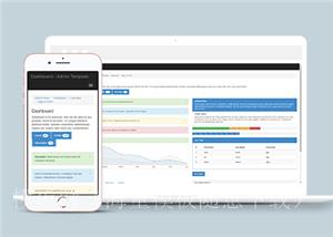 精品自适应图形表数据统计后台网站模板（带后台）