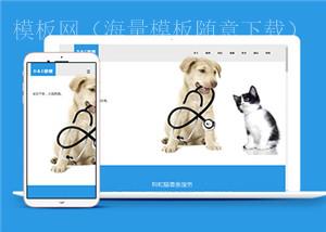 宠物医院单页面网站HTML5扁平化模板（带后台）