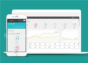 绿色自适应销售数据统计后台管理网站模板（带后台）