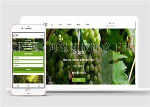 原生态农庄绿色主题农业产品HTML5网站模板有机食品餐饮（带后台）