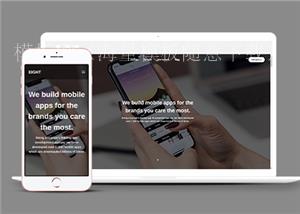 全屏精美手机app开发制作公司望网站模板（带后台）