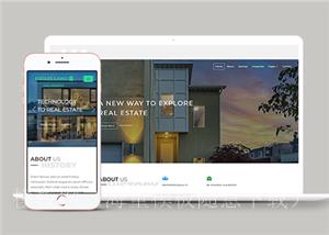 精品宽屏顶级房产设计公司网站模板（带后台）
