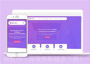 紫色大气商业咨询公司企业单页网站模板（带后台）