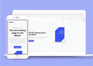 蓝色简洁的电子书企业官网网站模板（带后台）