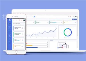 蓝色简约Admin后台管理系统网站模板（带后台）