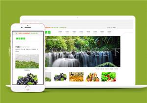 横屏自适应绿色环保科技企业官网模板（带后台）
