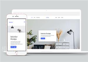 精装图文排版室内设计响应式首页网站模板（带后台）