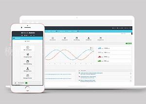 自适应仪表盘ui元素管理员后台数据分析网站模板（带后台）