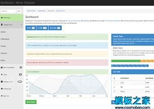商业智能仪表板后台数据可视化展示创意管理员后台网站模板（带后台）