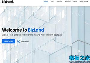 BizLand大气整洁商业多功能响应式bootstarp网站模板（带后台）