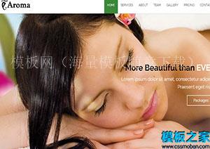 Aroma大气唯美美容工作室响应式网站模板（带后台）