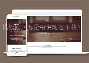 tweet棕色ui最佳页面设计多用途web网站模板（带后台）