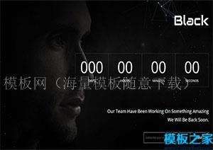 black黑色大气动画背景高端单页web网站模板（带后台）