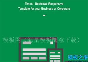 Times绿色简约背景商业企业web网站模板（带后台）