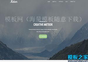 Meteor整站企业博客文章响应式网站首页模板（带后台）