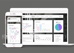 经典企业产品分析仪表板后台管理网站模板（带后台）