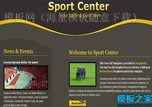 sport centre简单干净黄色与橄榄色布局网站模板（带后台）