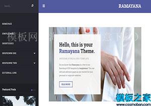 Ramayana简约个人生活主题Bootstarp网站模板（带后台）