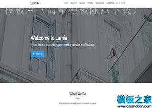 Lumia现代化小型企业在线业务响应式网站模板（带后台）