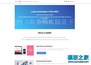 白色简洁bootstrap4个人主页博客模板（带后台）