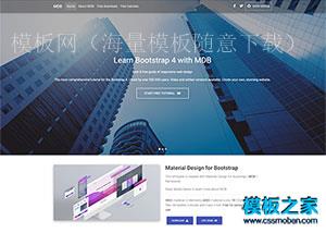 Bootstrap 4引导页单页html5模板（带后台）