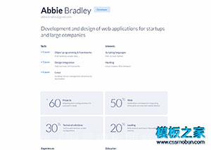 Development开发者web简历模板下载（带后台）