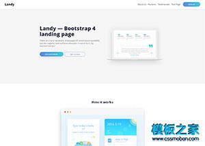 Landy漂亮宽屏html5互联网企业官网模板（带后台）