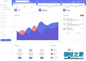 蓝色精品后台ui系统响应式模板[演示]（带后台）