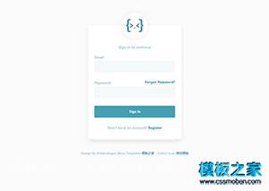 简洁前端用户登录login html5模板（带后台）