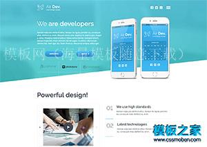 APP developers开发者作品展示官网模板（带后台）