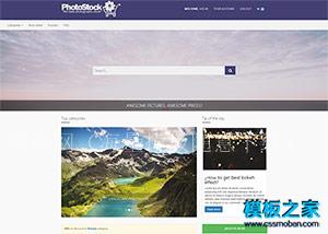 photo图片素材门户网站响应式html5模板（带后台）