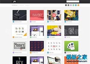 ps UI作品展gallery门户媒体html5模板（带后台）