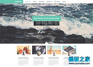 INFUSION绿色wp theme html模板（带后台）