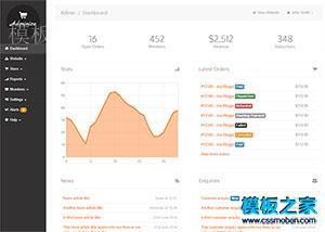 黑色简洁admin后台bootstrap模板（带后台）